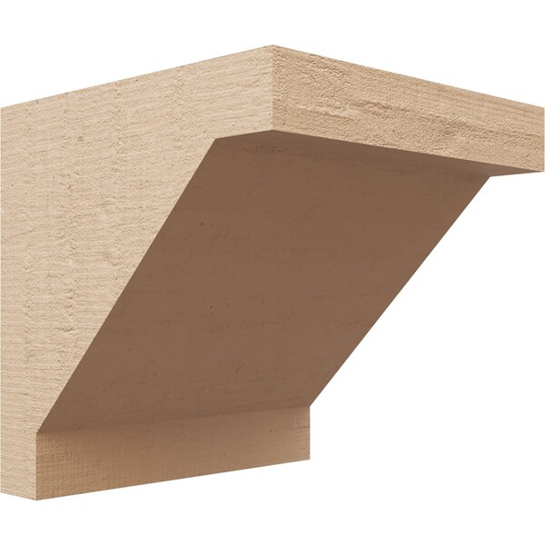 Ekena Millwork 10"W x 10"D x 10"H Wide Burlington Rough Cedar Woodgrain TimberThane Corbel, Primed Tan CORUR10X10X10BURRCPR - main